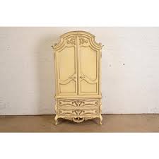 Romweber French Rococo Louis XV Cream Lacquered Armoire ...