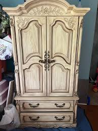 Solid Wood armoire. Bone Color for Sale in Lucas, TX - OfferUp