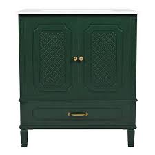 Ziyudura 30 in. Single Sink Freestanding Green Bath Vanity ...