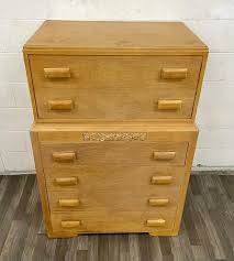 Vintage Thomasville Mid Century Blonde Art Deco Style Chest ...