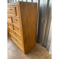 Late 20th Century Lea Faux Bamboo & Rattan Chest of Drawers ...