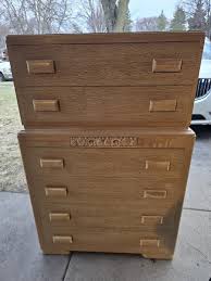 Vintage Thomasville Blonde Chest Of Drawers Dresser Mid ...