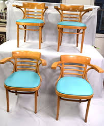 Set Of Four Astra Bentwood Dining Cahirs