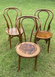 3 vtg wood Bentwood Chairs Bistro Cafe Ice Cream Parlor ...