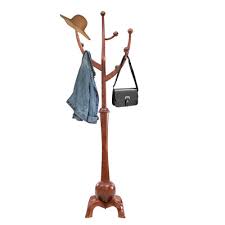 Wooden Coat & Hat Rack Bag Stand Tree w/ 8 Hooks Clothes Holder Hanger Bedroom | eBay