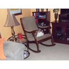 Chloie Transitional Brown Fabric Rocking Chair with Padded Seat by Furniture of America - Bed Bath & Beyond - 4734115