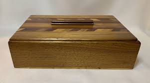 Vintage Wood Box with Inlay Pieces in Top 8 3/4” x 3/4” x 2 3/4” High | eBay
