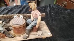 Antique Handmade Folk Art Drunken Sailors Playing Checkers On Wooden Bulkhead | eBay