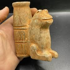 Antique Quality Near Eastern Ancient Stone Carved Rhytun Vasel With Animal Head | eBay