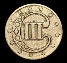 1852 3cS Three Cent Silver Trime, Old US 'Fishscale' Type Coin | eBay