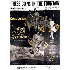 Vintage Sheet Music, Three Coins in the Fountain by Cahn ...
