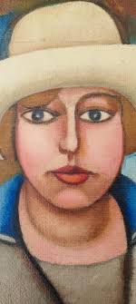 André Julien Prina - Portrait of a woman in front of a seascape For Sale at 1stDibs