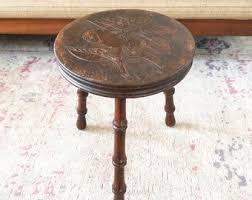 Swiss Wooden Tripod Milking Stool - Ornate Floral Stool Made in Switzerland - Etsy