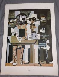 Vintage Picasso Art Print Three Musicians. Portal ...