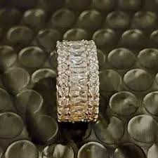 Jewelry | 12ct Baguettecut Cz Eternity Ring In ...