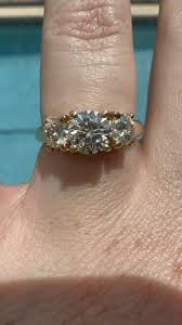 Moissanite 2 Carat TW Three Stone Past, Present & Future ...
