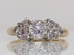 14K 1.00 CARAT TOTAL WEIGHT I1 F DIAMOND ROUND (7) ESTATE ...