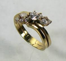 14K Gold Ring 5.4g Total Diamonds .60 ct Size 8 | eBay Australia