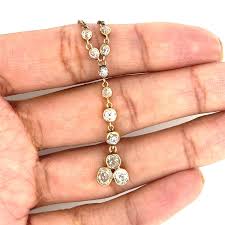 14k Yellow Gold 1.00 Carat Old Mine Brilliant Necklace For Sale at 1stDibs | old chain for sale