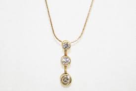 Simon G. Three Stone Diamond Pendant - Pearson's Jewelry