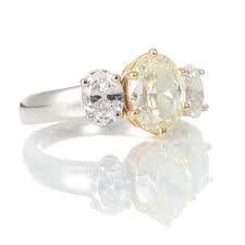 Platinum Three-Stone Oval Diamond Engagement Ring – Menashe ...