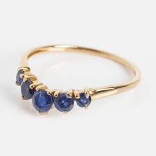 14k Blue Sapphire Arc Nesting Ring | Local Eclectic – local ...