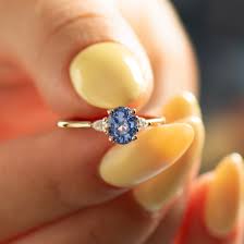 Cornflower Blue Sapphire Engagement Ring | Engagement Rings ...