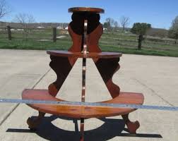 Vintage halbrunder Tisch mit Regalen - Etsy.de