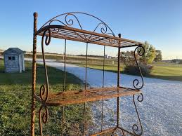 Large Wrought 64" Rustic Iron Bakers Rack – Rustic Metal ...