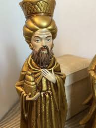 Vintage Nativity Christmas Wise Men 3 Kings - Gold Robes ...