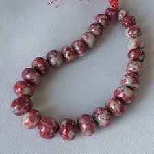 Buy Natural Thulite Smooth Rondelle Beads: Thulite Gemstone ...