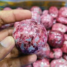 Natural Beautiful Pink Thulite Sphere For Healing Astrology ...