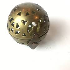 Accents | Brass Cut Out Incense Paper Weight Hinge Sphere ...
