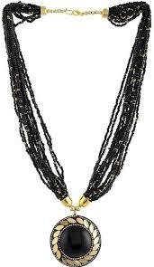 Buy Manragini Jewels Black Alloy Gold Plated Festive Wear ...