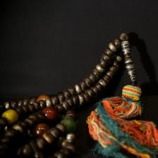 Beautiful Large Chaplet – Tasbih – Ebony Beads Silver Inlaid ...