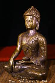 11.8" Old Tibet Pure Bronze Gilt Shakyamuni Sakyamuni Amitabha Buddha Statue | eBay