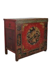 Hand Painted Circle of Mystic Bird Antique Gansu Tibetan ...