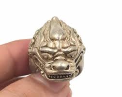 Vintage Silver Plated Dragon Head Ring - Etsy