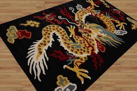 loomBloom Black 3x5 Pictorial Transitional Chinese Art Deco ...