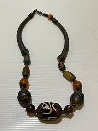 Wonderful Middle eastern Unique Stone Morocco Silver Antique Amber necklace | eBay