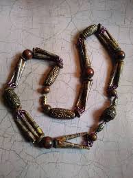 Recycled Rolled Newspaper Magazine Beaded Necklace - Etsy