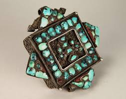 Antique Heavy Tibetan Ghau in Silver and Turquoise - Ghau Prayer Box - Tibetan Jewelry - Etsy