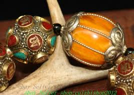 5.1'' Old Tibet Beeswax Inlay Bronze Turquoise Handstring Bracelet Bracelets | eBay