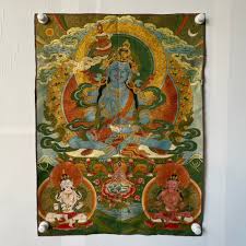 Ancient Tangka Embroidery Guanyin Bodhisattva in Tibet ...