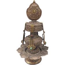 Tibetan Bumpa Buddhist Alter Vessel 19th Century. For Sale ...
