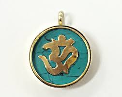 Tibetan Om Ohm Pendant, Turquoise Om Ohm Pendant ...