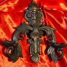 Art Deco Bronze Greenman/northwind Sconce - Wall Hanging Candlestick/candleholder- Made in USSR Epoha / Armenia - Etsy