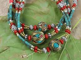 Tibetan Beaded Coral and Turquoise Bracelet - DharmaShop