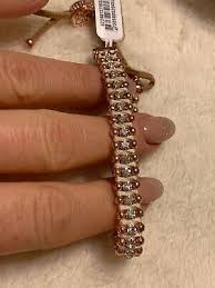 BNWT Jessica Simpson Rose-Gold Tone Satellite Slider Bracelet w/ Pave Crystals | eBay