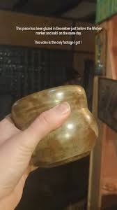 The vase has been slip-casted, it is one of the first which survived the production process and for the glazing was not bad! The not glazed surface come from glazing who didn't